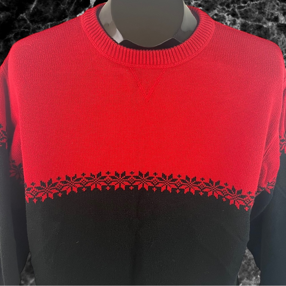 Snowflake Geometrical Color Block Sweater - image 5